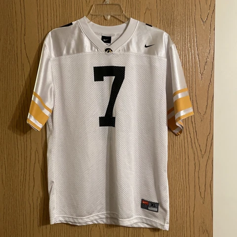 Women's Nike Iowa Hawkeye Football Jersey Short Sleeves White Size XL Cover