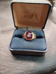 10k masonic ring vintage