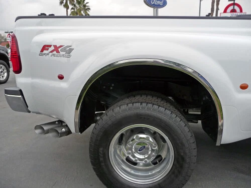 PARA FORD F-250 F-350 DOBLE 2008-2010 ACERO INOXIDABLE PULIDO GUARDABARROS MOLDURA Foto 1 de 1