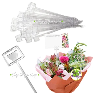 FLORIST CARDETTE PICKS Memorial Grave Card Holders Plastic Pic Display Flower - Picture 1 of 24