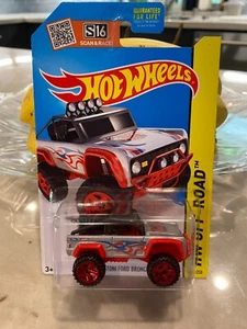 2015 Hot Wheels CUSTOM FORD BRONCO #121 silver - HW Off-Road - Picture 1 of 1