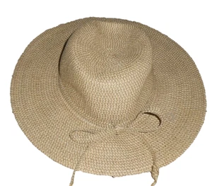 D&Y Sonnenhut Schlapppapier Strohhalm - Packbar Knautschbar Damen Beige Neu ohne Etikett - Bild 1 von 4