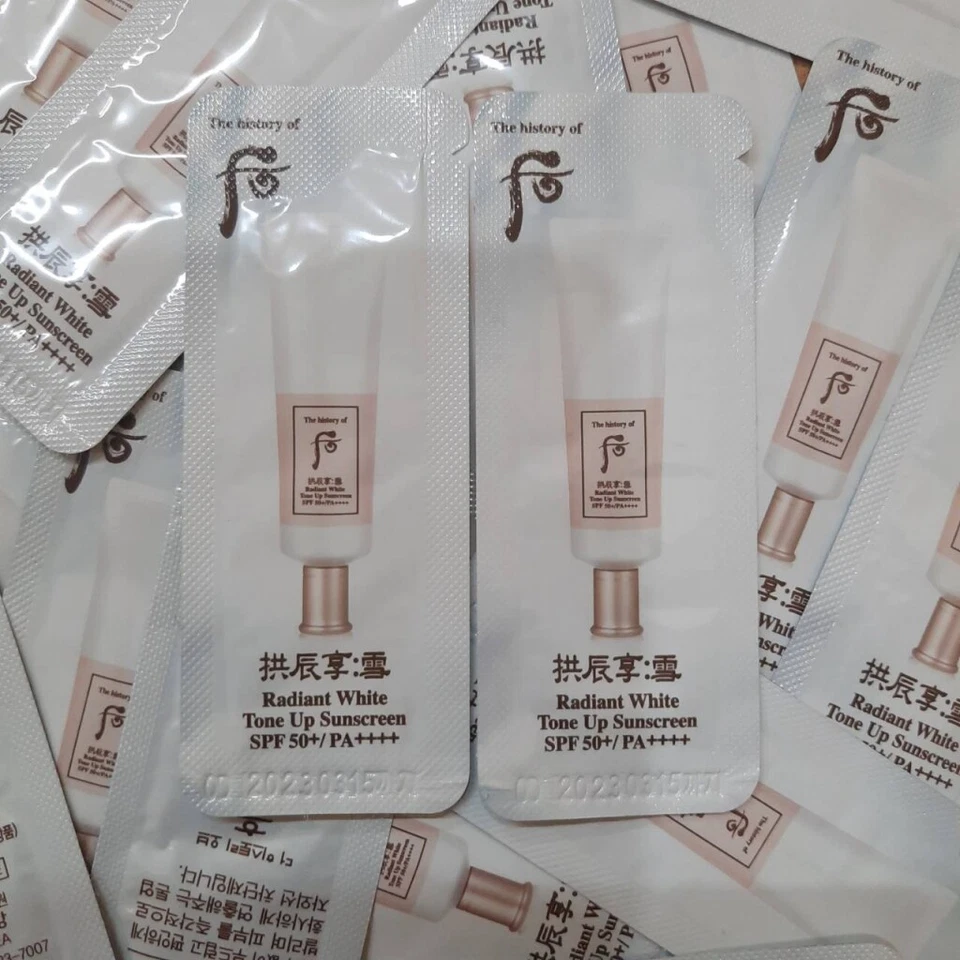 Protector solar The History of Whoo Seol radiante blanco tonificado 1 ml x 40 piezas FPS 50+ Foto 1 de 1