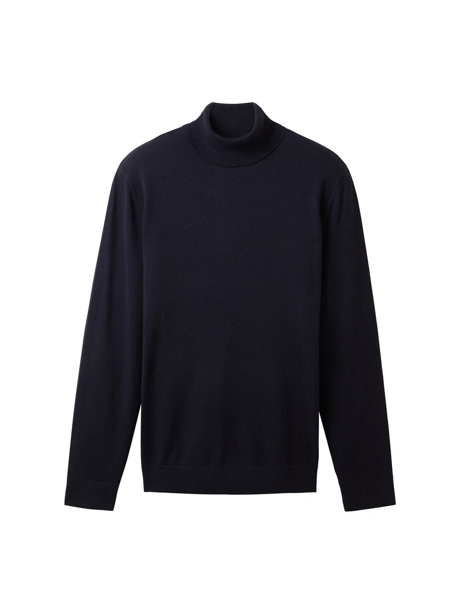 TOM TAILOR Herren Pullover Aus Baumwolle-Seide | Regular Fit, Rundhals, Mit Rippbündchen