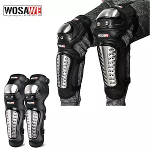 Rodilleras WOSAWE Motocicleta Motocross Carreras Acero Pierna Espinilla Protector Adultos - Imagen 1 de 9