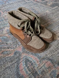 Chaco Barbary Pine Cone Brown Leather Wool Ankle Boots Shoes Women 7.5 US - Picture 1 of 14