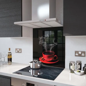 Glass Splashbacks Red Coffee Cup and Accessories - Made By Premier Range - Picture 1 of 6