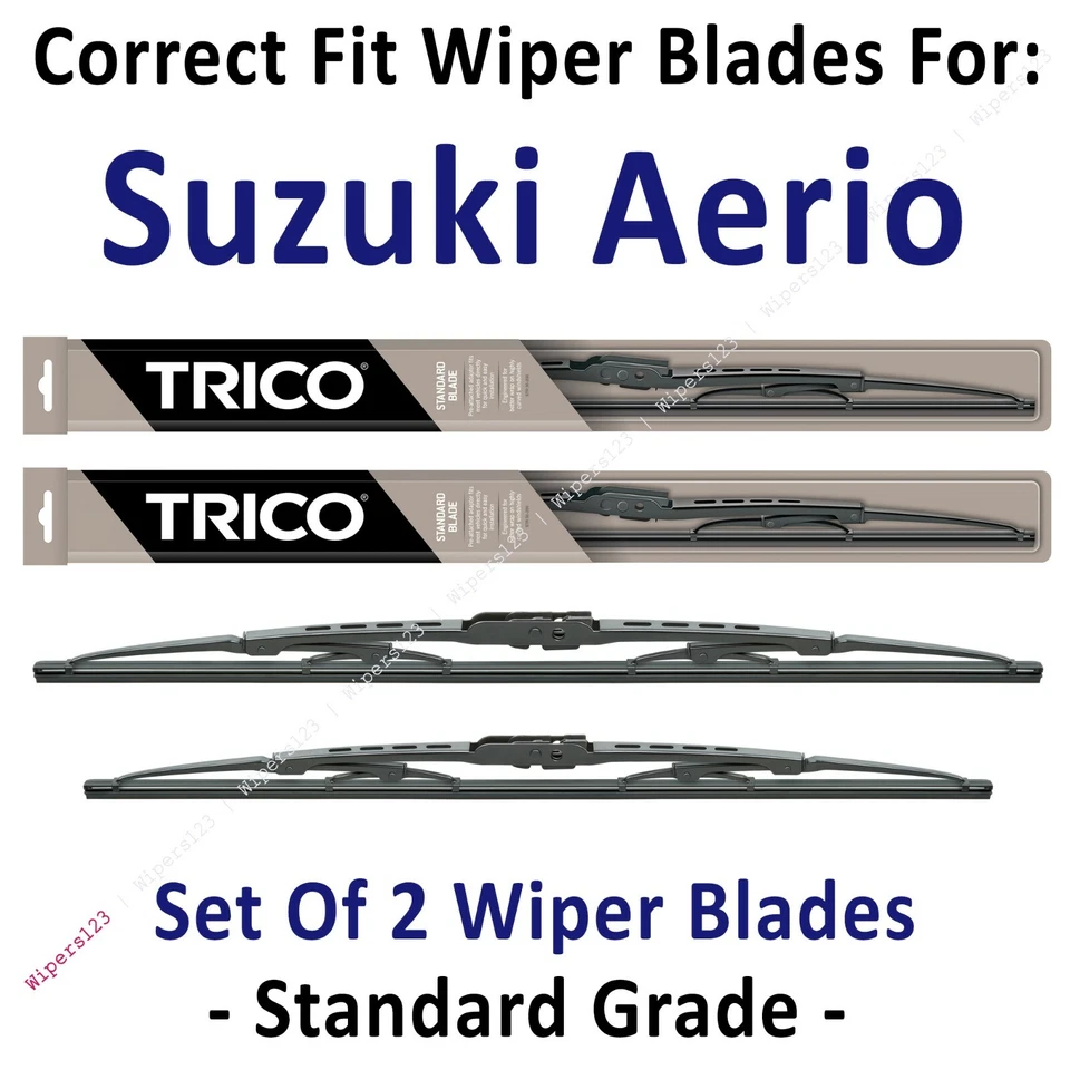 Paquete de 2 escobillas limpiaparabrisas estándar - aptas para Suzuki Aerio 2002-2007 - 30221/180 Foto 1 de 1