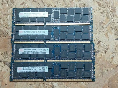 4 units SK Hynix 8GB 2Rx4 PC3L - 10600R (DDR3L 1333) HMT31GR7BFR4A-H9 - Image 1 of 3
