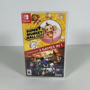Sonic Forces + Super Monkey Ball: Banana Blitz aperto Nintendo Switch testato CIB - Foto 1 di 5