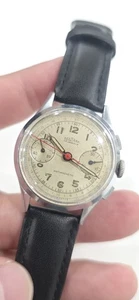 Cronógrafo antimagnético vintage Delbana Landeron 48 17 joyas hecho en Suiza - Imagen 1 de 24