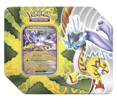 Pokemon TCG 7 Tins Total! Raging Bolt, Iron Leaf, Walking Wake, Gouging Fire… - Image 1 of 4