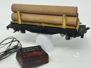 American Flyer Trains #717 Betriebs-Block-Muldenkipper mit Baumstämmen & Druckknopf, alle sehr guter Zustand + - Bild 1 von 7