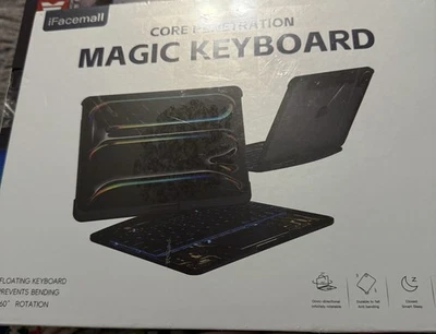 Teclado magnético estilo mágico con funda trasera de fibra de carbono para iPad Pro 13" 2024 NUEVO Foto 1 de 2