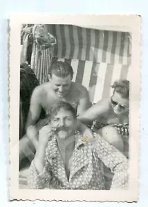 2x altes Foto Strandfoto, 1950er, 1960er, 9x6cm - Bild 1 von 2