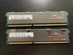 Lot of 2 HYNIX 8GB RAM Memory 2Rx4 PC3-10600R-9-10-E1 HMT31GR7BFR4C-H9 DDR3 - Picture 1 of 1