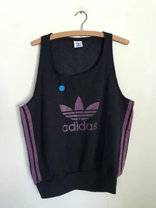 Vintage 80s Adidas Trefoil Sweatshirt Tank | L 42-44 | Made in USA | Unworn - Picture 1 of 5