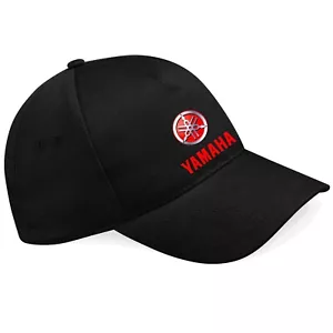 YAMAHA MOTORCYCLE Biker Motorrad Logo Schwarze Baseball Cap Baseballcap- K197-SW - Bild 1 von 2