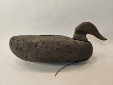 Black Duck Decoy - 16"  Cork Body vintage folk art decoy antique waterfowl