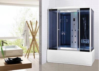 ARREDO CASA FACILE CABINA Doccia Idromassaggio BLUETOOTH - VASCA 150X85 PC TOUCH CROMOTERAPIA OZONO