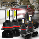 For Ford Ranger 2001-2011 -4X 6000K Led Headlight High Low Beam + Fog Light Bulb