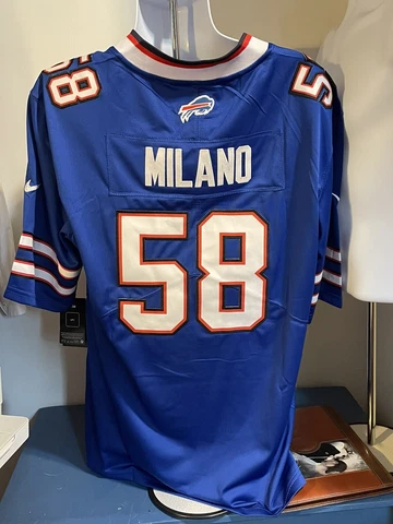 MATT MILANO Men's BUFFALO BILLS Vapor Limited BLUE Nike Jersey 2XL XXL 2X Cover