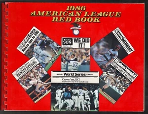 Libro rojo de béisbol de las Grandes Ligas de la Liga Americana 1986 - Imagen 1 de 2