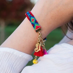 Women's Friendship Adjustable Fashion Bracelet Charms Urban Hip Handmade Jewelry - Picture 1 of 2
