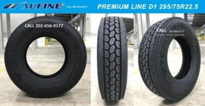 (10-TIRES) 295/75R22.5 Aufine Premium NEW DRIVE TIRES 16 PLY TIRES 144/141L - Picture 1 of 6
