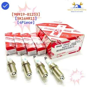 90919-01233 Genuine Toyota SPARK PLUG 4 PCS PRADO TUNDRA SK16HR11 IRIDIUM Lexus - Picture 1 of 7