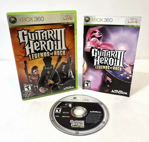 GUITAR HERO III LEGENDS OF ROCK MICROSOFT XBOX 360 COMPLETE SET 2007 ACTIVISION - Picture 1 of 5