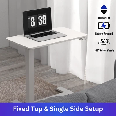 Mobile Adjustable Laptop Table Rechargeable Battery Electric Small Standing Desk - Image 1 of 4