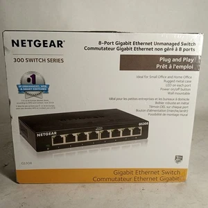 NETGEAR GS308-300PAS 5-port Gigabit Ethernet Unmanaged Switch GS308 Sealed - Picture 1 of 4