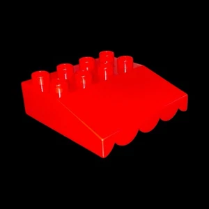 Duplo block - 4X4 special part- red roof awning- combined ship (MISC263) - Picture 1 of 2