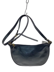 IL BISONTE Shoulder Bag Leather Black, Slightly Scratched and Soiled - Picture 1 of 6