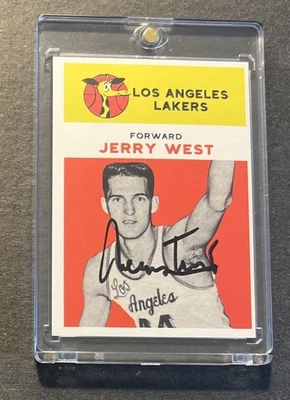 Tarjeta de reimpresión Jerry West 1961-62 Fleer #43 RC automática Beckett autenticada Foto 1 de 2