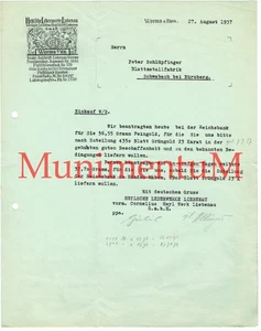 Heylsche Lederwerke Liebenau WORMS a. Rhein Reichsbankgold 1937 R399 - Bild 1 von 1