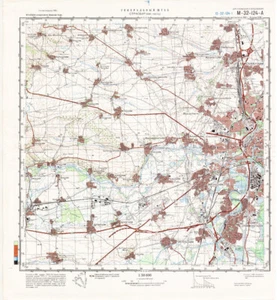 Russian Soviet Military Topographic Map - STRASBOURG-WEST,  1:50 000, REPRINT - Picture 1 of 3