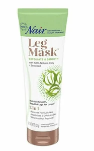 NEW Nair Hair Remover Leg Mask Exfoliate & Smooth Natural Clay + Seaweed 8 oz - Picture 1 of 2