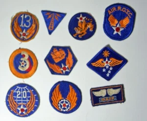 WWII Army Air Force Patches original no glow cute edge - Dealer Collector Lot 10 - Picture 1 of 2