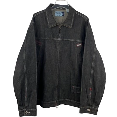 Jaqueta jeans masculina Mecca DNM Jean Therapy XL hip hop rap caminhoneiro motociclista anos 90 preta - Imagem 1 de 4