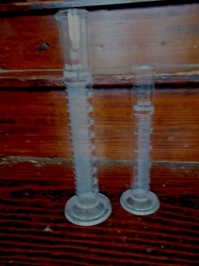 TWO 50 ml & 100 ml Graduated Mixing Cylinders probably pyrex? - Picture 1 of 1
