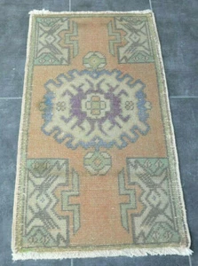 1,5x3 Orientalisch Geometrisch Türkisch Stamm Vintage Wolle Handgeknüpft Vorleger - Bild 1 von 10