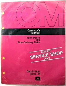 VTG John Deere 660 Side Delivery Rake Operators Manual Dealer Copy 1970s Farm - Picture 1 of 2