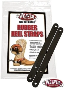 Fersenriemen Gummi Sporn Festbinden Paar von Weaver Leder neu kostenloser Versand - Bild 1 von 3