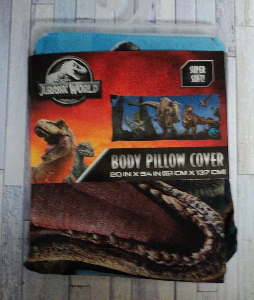 Jurassic World T Rex Body Pillow Cover Super Soft 20in X 54in Preowned