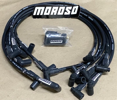 Moroso Black Ultra 40 Race Spark Plug Wires Big Block Chevy HEI 396 454 BBC NEW - Image 1 of 2