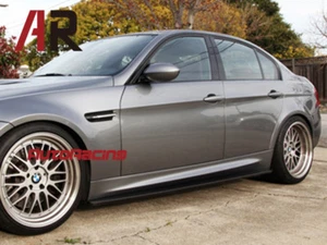 For BMW 08-13 E90 M3 Sedan Carbon Fiber Extension Side Skirts Add On Lip - Picture 1 of 2