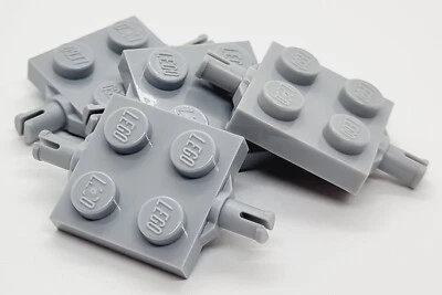 LEGO 4 x Platten Platte Achsplatte 2 Pin 2x2 hellgrau TOP - Bild 1 von 4