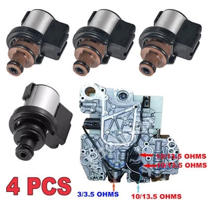 4PCS Torque Converter AWD Control & Lock-Up Solenoid For Subaru CVT TR580 TR690 - Picture 1 of 6